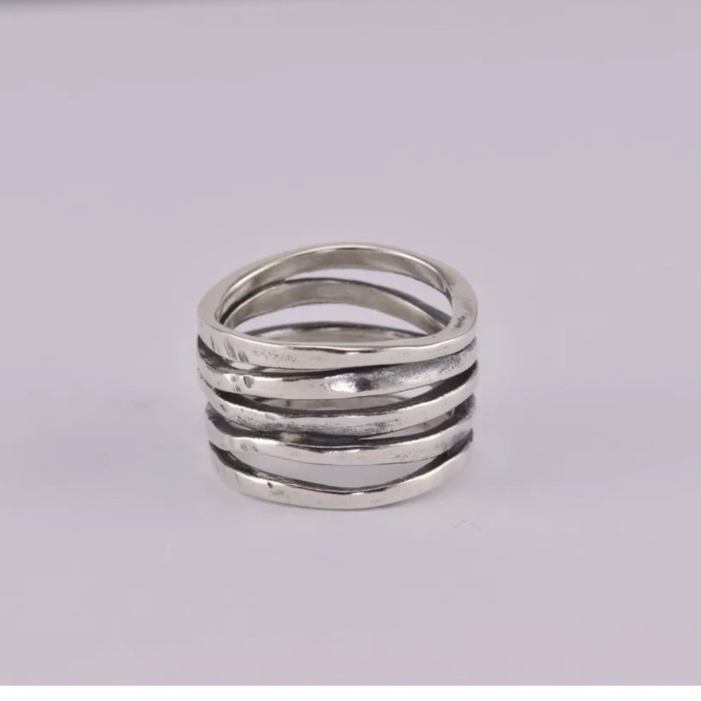 James Avery Retired Oxidized Multi Band Ring.
